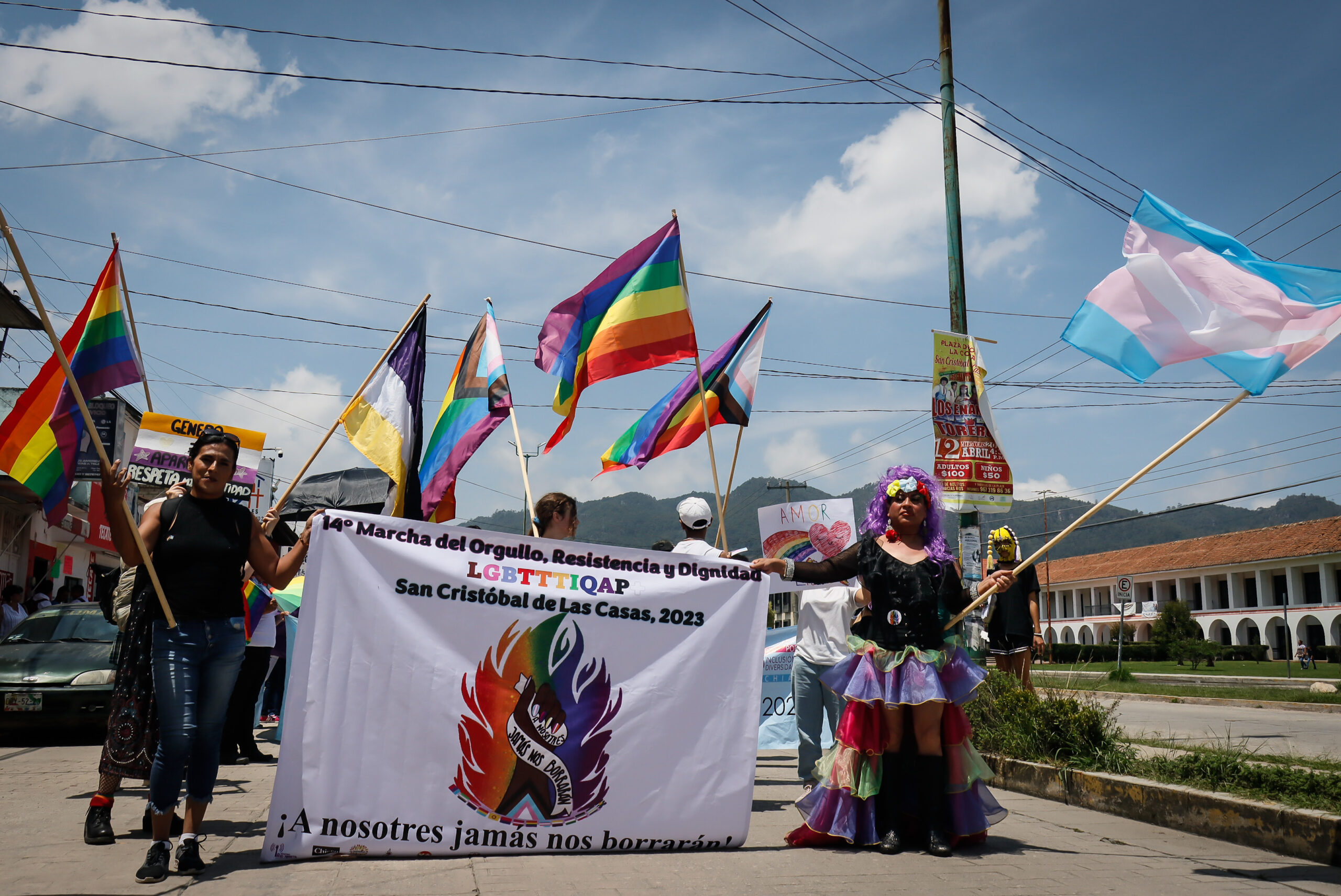 14a marcha del Orgullo LGBTQAIP en San Cristóbal de las Casas, Chiapas.